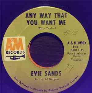 Evie Sands - Any Way That You Want Me / I'll Never Be Alone Again