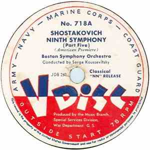 Boston Symphony Orchestra Conducted By Serge Koussevitsky / Henri Rene And His Orchestra - Shostakovich Ninth Symphony / Lydia