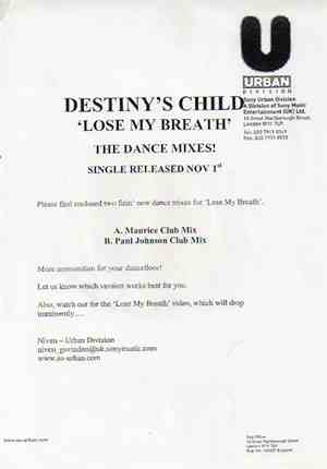 Destiny's Child - Lose My Breath - The Dance Mixes