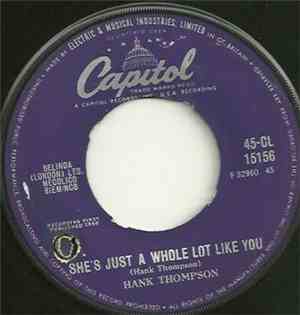 Hank Thompson - She's Just A Whole Lot Like You / There My Future Goes