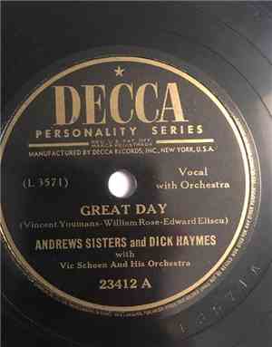 Dick Haymes And Andrews Sisters With Vic Schoen And His Orchestra - Smile, Smile, Smile! / Great Day