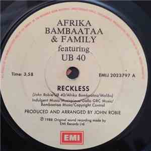 Afrika Bambaataa And Family Featuring UB40 - Reckless
