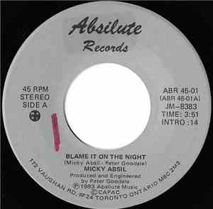 Micky Absil - Blame It On The Night