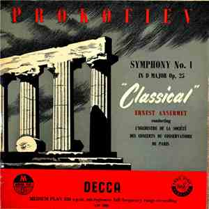 Orchestre De La Société Des Concerts Du Conservatoire, Ernest Ansermet, Prokofieff - Symphony No. 1 