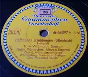 Lore Wißmann, Hetty Plümacher - Hoffmanns Erzählungen