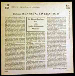 Sir Thomas Beecham, The London Philharmonic Orchestra, Beethoven - Symphony No. 4, In B-Flat, Op. 60