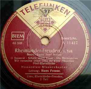 Hanseaten-Blasorchester - Rheinländer-Freuden, 1. Teil / Rheinländer-Freuden, 2. Teil