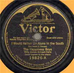 The Happiness Boys  / Georgie Price - I Would Rather Be Alone In The South / Mother Me, Tennessee