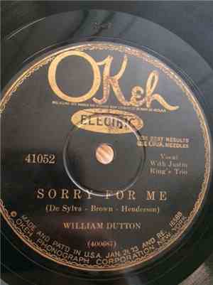 William Dutton With Justin Ring's Trio - Sorry For Me / Last Night I Dreamed You Kissed Me