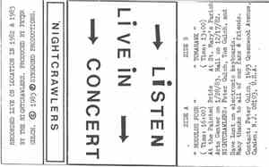 The Nightcrawlers  - Listen - Live In Concert