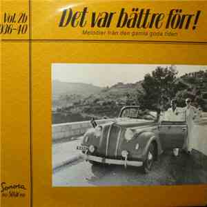 Various - Det Var Bättre Förr Vol. 2b 1936-1940