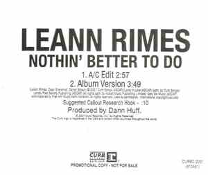 LeAnn Rimes - Nothin' Better To Do