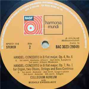 Collegium Aureum With Rudolf Ewerhardt - Handel : Concerto