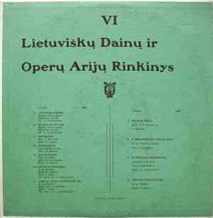 Various - VI Lietuviškų Dainų Ir Operų Arijų Rinkinys