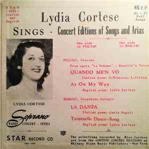 Lydia Cortese - Lydia Cortese Sings - Concert Editions Of Songs And Arias