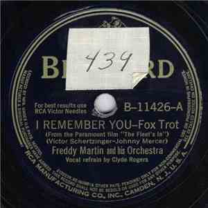 Freddy Martin And His Orchestra - I Remember You / Fun To Be Free