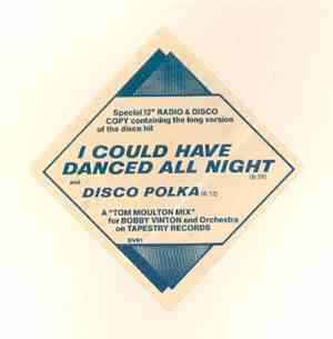 Bobby Vinton And His Orchestra - I Could Have Danced All Night / Disco Polka