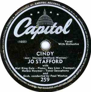 Jo Stafford - Cindy / I've Never Forgotten