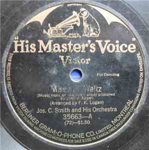 Jos. C. Smith And His Orchestra - Missouri Waltz / Kiss Me Again