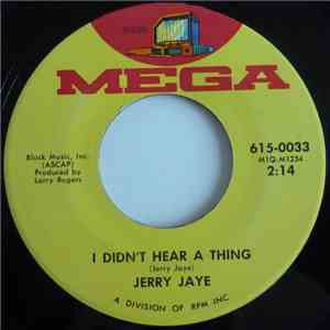 Jerry Jaye - I Didn't Hear A Thing