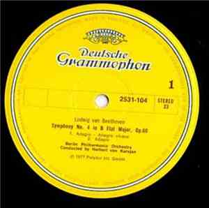 Ludwig van Beethoven, Johannes Brahms, Berliner Philharmoniker, Herbert von Karajan - Symphony No. 4 In B Flat Major, Op. 60 / Symphony No. 4 In E Minor, Op. 98