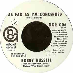 Bobby Russell / Billy Goldenberg And His Orchestra - As Far As I'm Concerned / Traveling With A Star