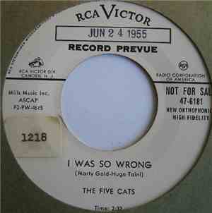 The Five Cats - I Was So Wrong / Someone's Gonna Cry