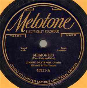 Jimmie Davis With Charles Mitchell & His Texans - Memories / I'm Wondering Now