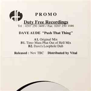 Dave Audé - Push That Thing