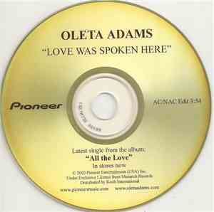 Oleta Adams - Love Was Spoken Here