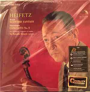 Heifetz, New Symphony Orchestra Of London Conducted By Sir Malcolm Sargent, Vieuxtemps / Bruch - Scottish Fantasy / Concerto No. 5