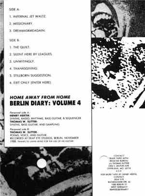 Henry Hektik & Thomas W. Sutter - Berlin Diary: Volume 4 - Home Away From Home
