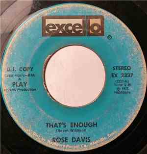Rose Davis - That's Enough / Kiss Tomorrow Goodbye
