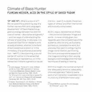 Florian Hecker - Acid In The Style Of David Tudor