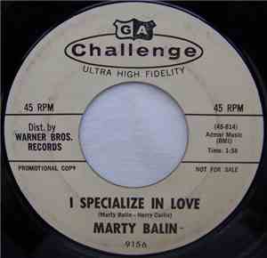 Marty Balin - I Specialize In Love / You Are The One
