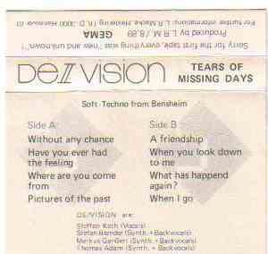 De/Vision - Tears Of Missing Days
