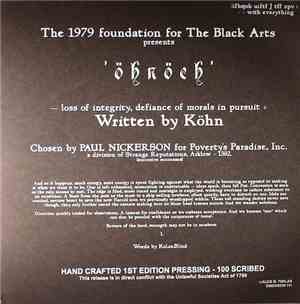 The 1979 Foundation For The Black Arts Presents Köhn - Ohnoch