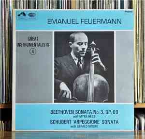 Schubert, Beethoven, Emanuel Feuermann - 'Arpeggione' Sonata / Sonata No. 3, Op. 69