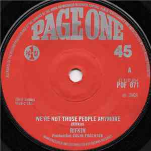 Rifkin - We're Not Those People Anymore / Continental Hesitation