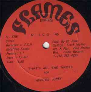 Winston Jones  - That's All She Wrote