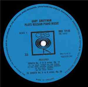 Prokofiev, Rachmaninoff, Gary Graffman - Gary Graffman Plays Russian Piano Music