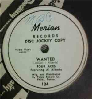 The Four Aces Featuring Al Alberts - Wanted / Too Much In Love