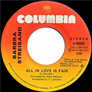Barbra Streisand - All In Love Is Fair / Medley: My Buddy, How About Me