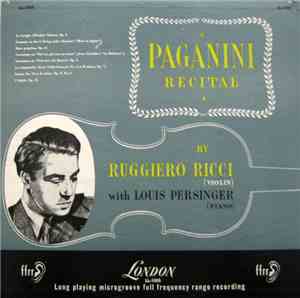 Ruggiero Ricci, Louis Persinger - Paganini -  A Paganini Recital