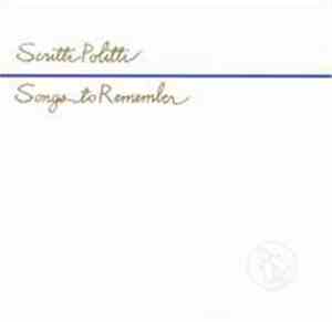 Scritti Politti - Songs To Remember