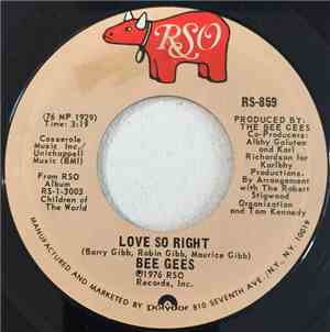 Bee Gees - Love So Right