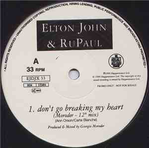 Elton John & RuPaul - Don't Go Breaking My Heart