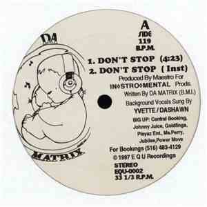 Da Matrix - Don't Stop / Boom Bow