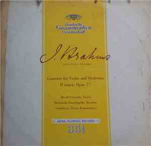 Johannes Brahms, David Oistrach, Sächsische Staatskapelle Dresden, Franz Konwitschny - Violin Concerto D Major, Op. 77