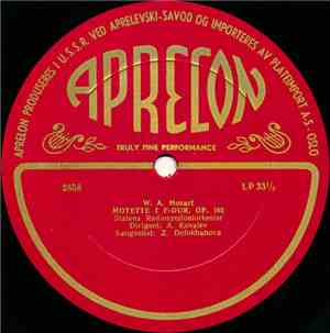 Statens Radiosymfoniorkester / Moskva Filharmoniske Orkester, Z. Dolukhanova - Motette I F-dur / Ebol's Arie / Cavatine